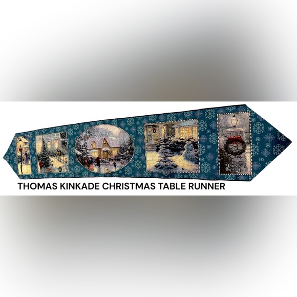 Thomas Kinkade Table Runner. Winter Scene. New Without Tags - Picture 1 of 5